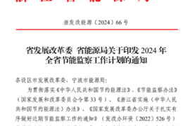 省发展改革委 省能源局关于印发2024年全省节能监察工作计划的通知